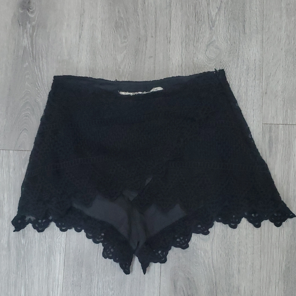 Pirate Booty for Free People Black Lace Overlay Shorts Gently  Used Size Xs